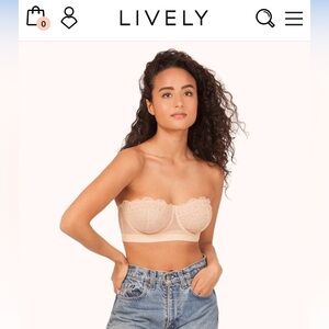Lively Lace Bandeau in Nude